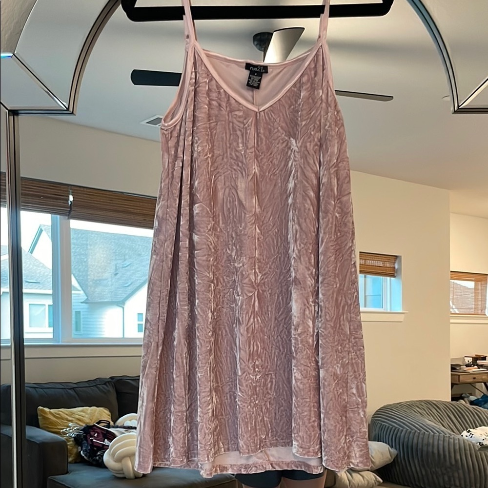 Rue21 Light Pink Velvet Minidress